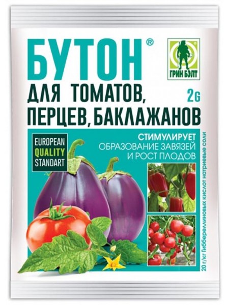 Стимулятор плодообразования БУТОН для томатов, перцев, баклажанов 2